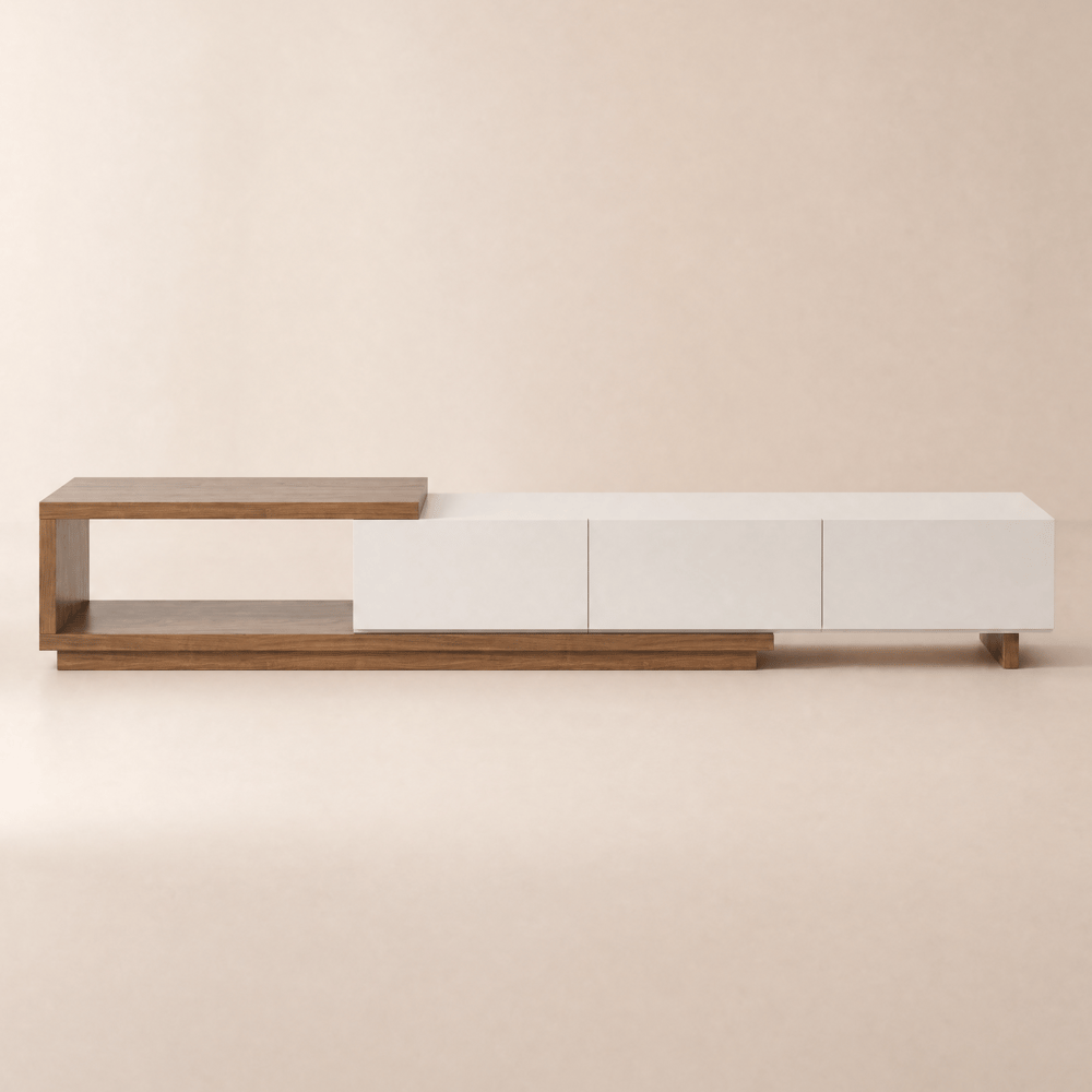 Quoint 180 - 255 cm Extendable TV Stand with 3 Drawers window image