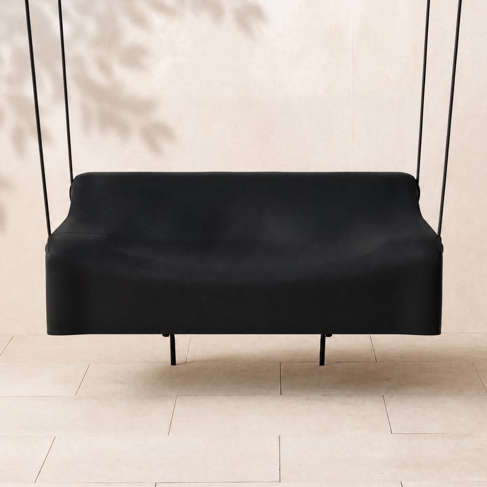 600D Tough Canvas Waterproof Outdoor Swing Covers in Black window image