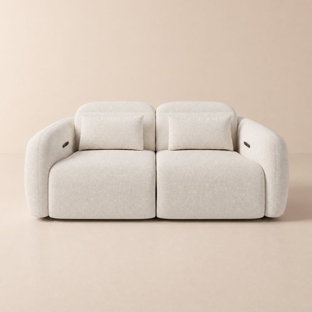 89" 2-Seater Chenille Zero Gravity Power Reclining Sofa with Pillows & USB Port window image