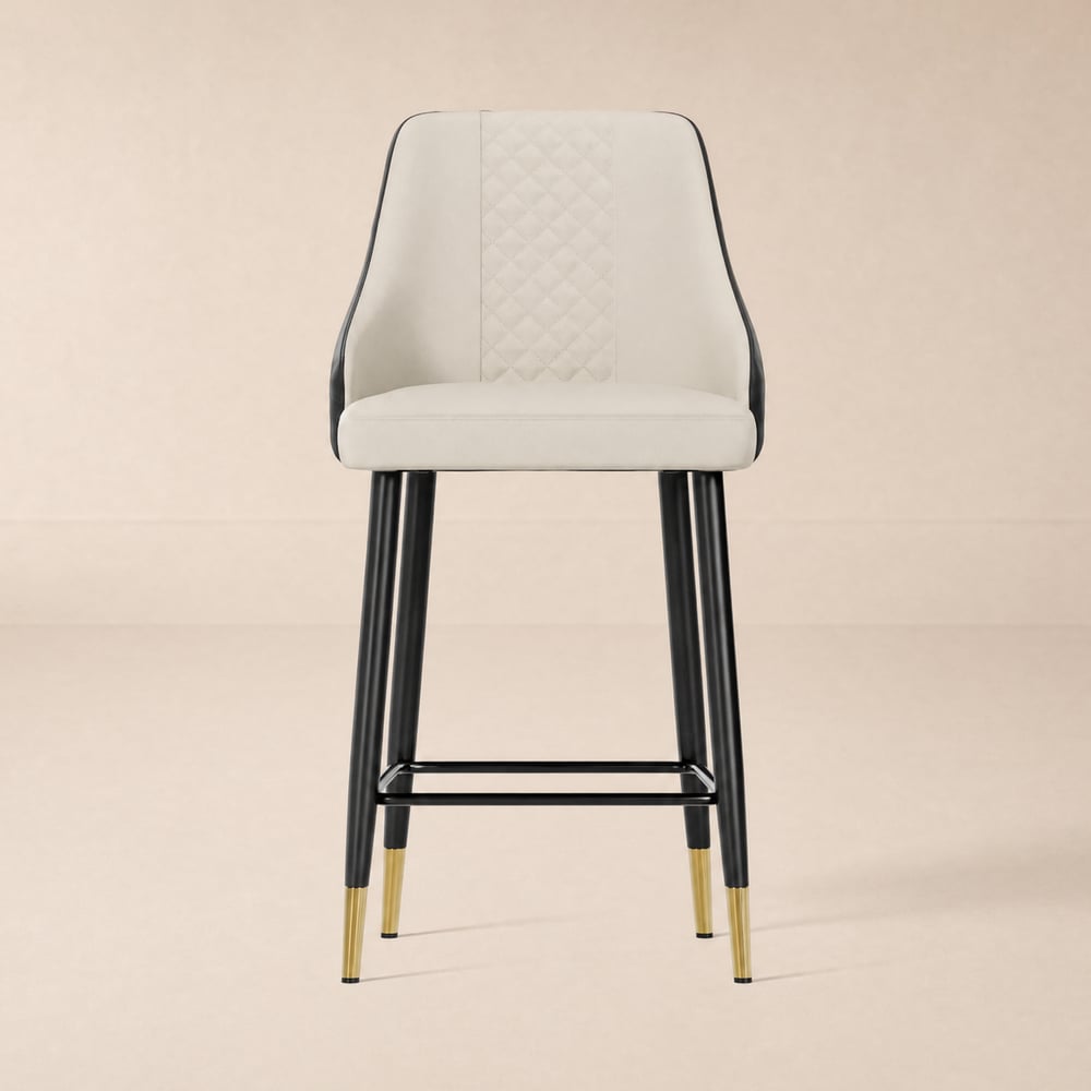 Diamic Black Faux Leather Upholstered Counter Stool, 1 Piece window image
