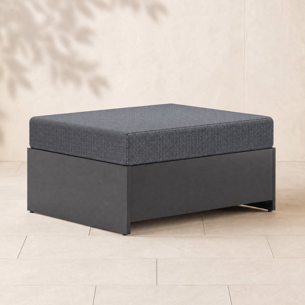 Tevara Outdoor Matching Swivel Footstool with Storage in Grey window image