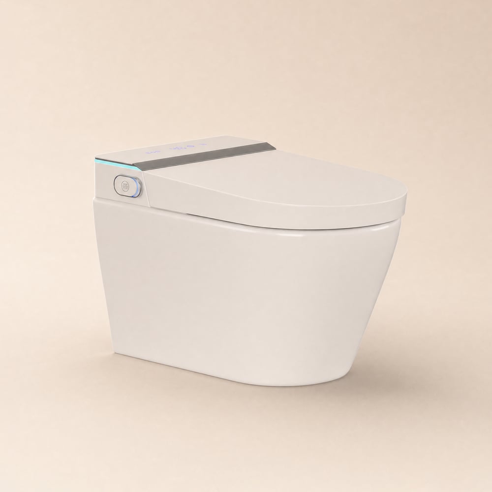 Airloo Smart Bidet Toilet with Built-in Tank and Auto-Open Lid, Dual Flush 1.1/1.6 GPF window image