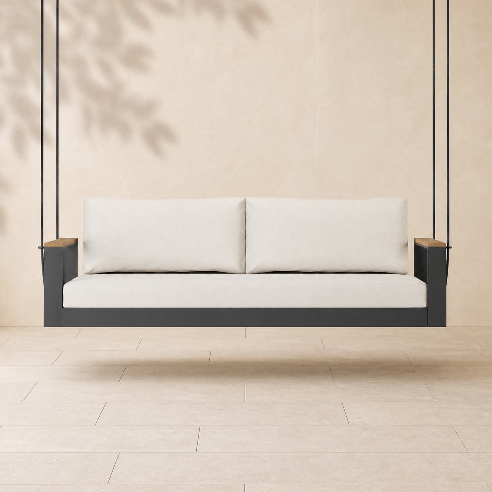 Tevara Outdoor Aluminum 2-Seater Hanging Swing Chair window image