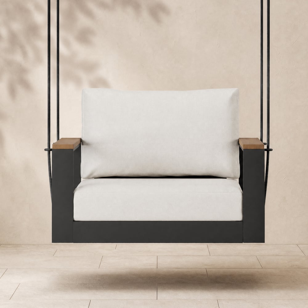 Tevara Outdoor Swing Sofa in Matte Grey Aluminium with Cushion window image