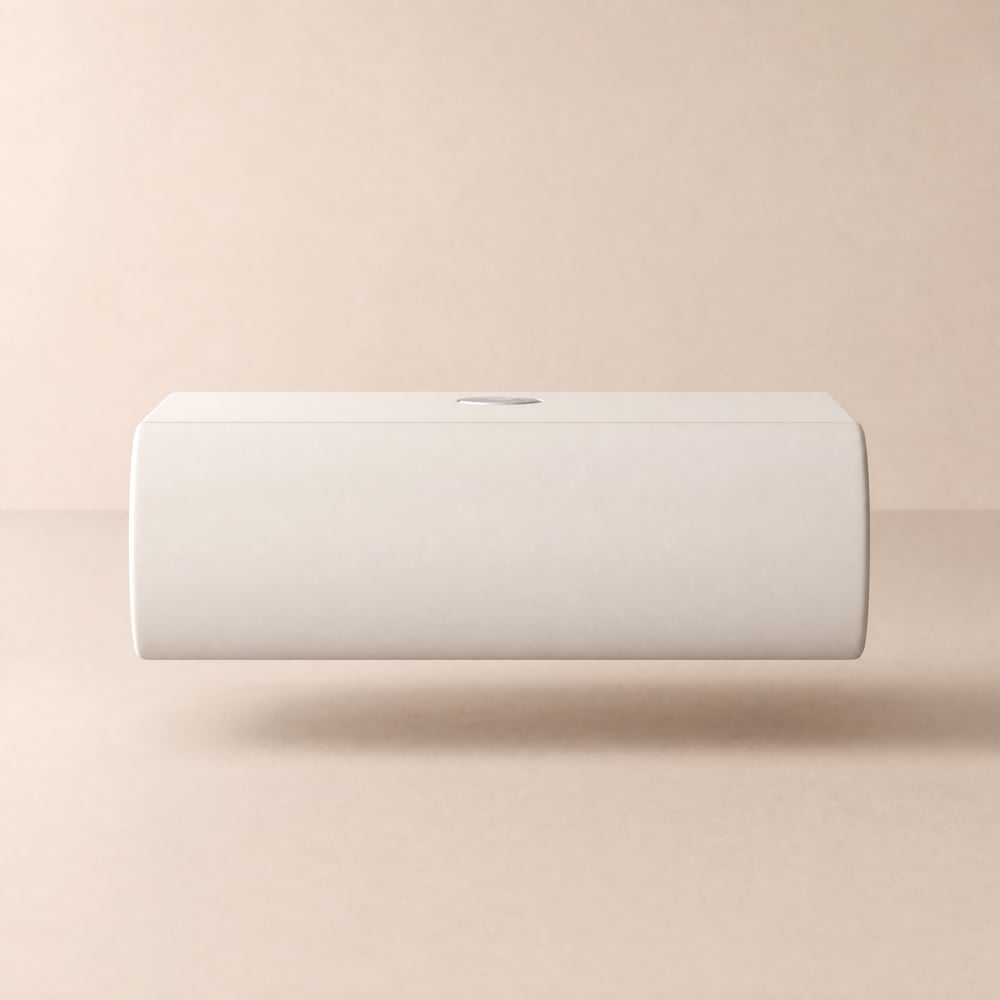 Table de chevet en cuir élégant blanc Humply avec station de recharge image de fenêtre