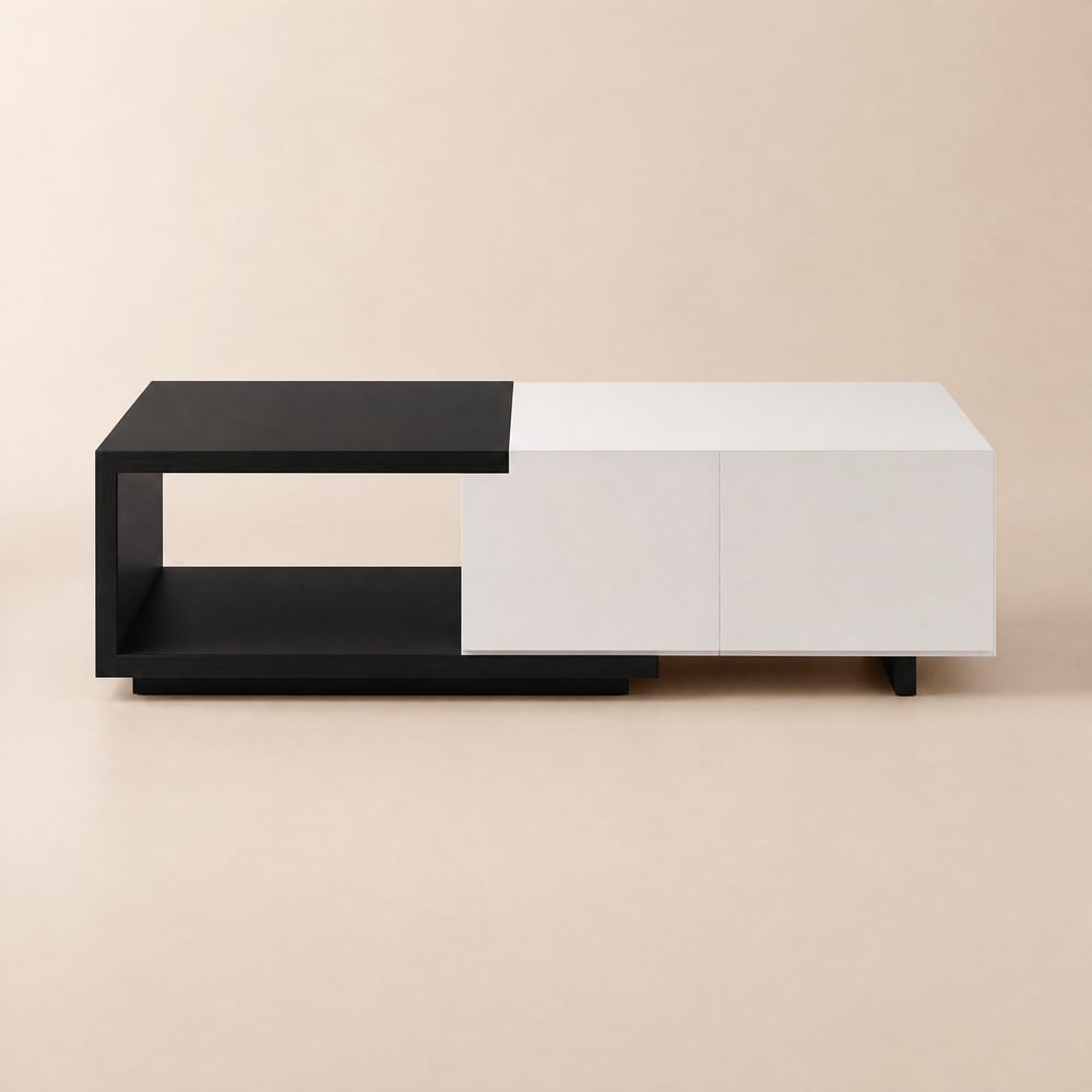 Quoint 120 cm - 175 cm Extendable Coffee Table with 2 Drawers window image