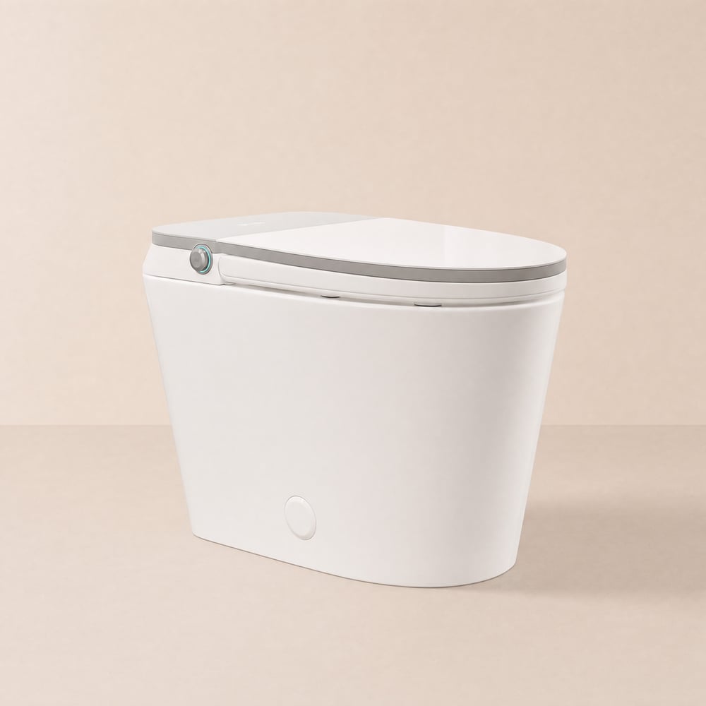 Hynova AX9 Smart Bidet Toilet with Powerful Flush, Built-in Tank, Foam Shield, 1.28 GPF window image