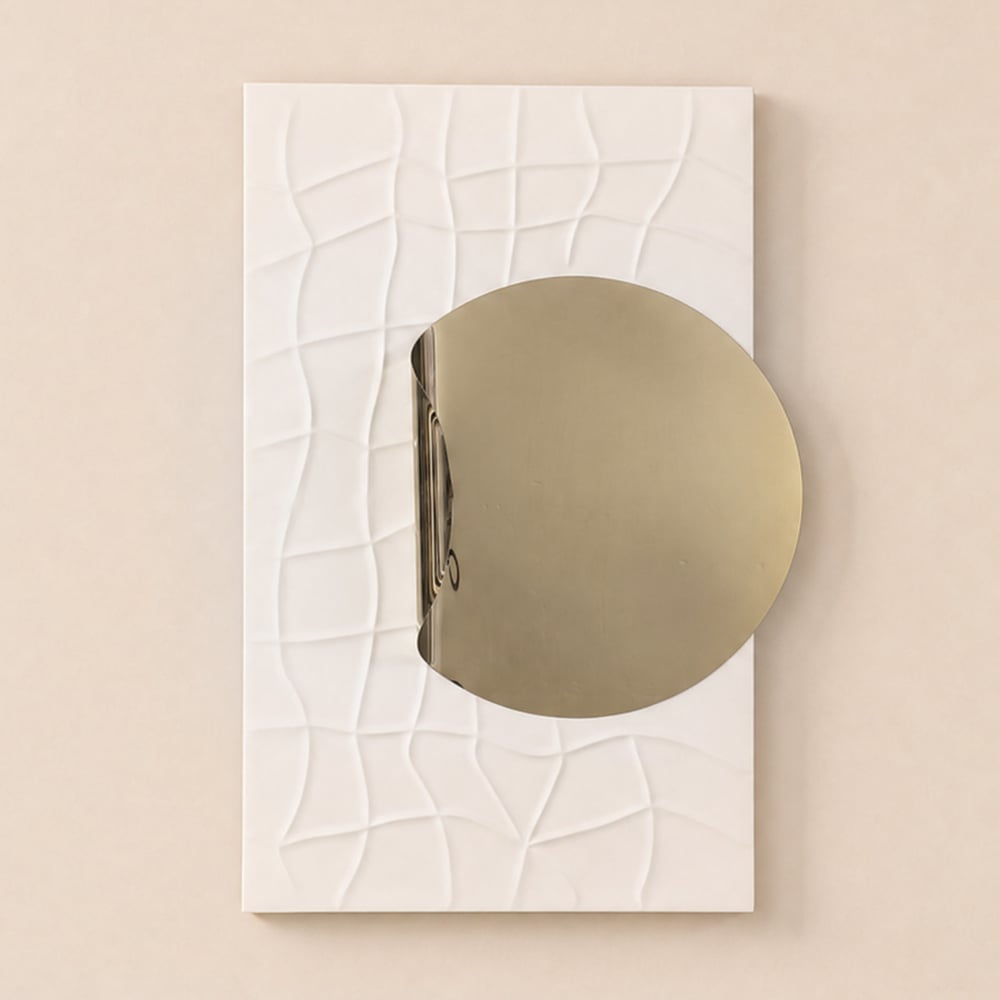 Rectangle Modern Metal in Gold Wall Decor Background Geometric 3D Wall Art window image