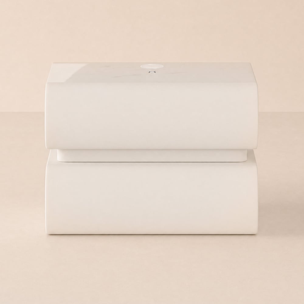 Humply Floating Leather 2-Drawer Smart LED Bedside Table with Sintered Stone Top window image