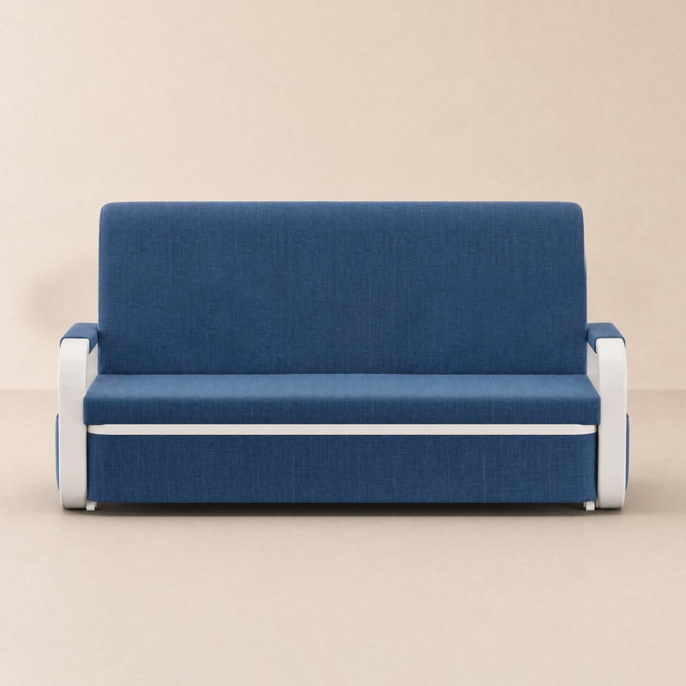 Canapé convertible 2 places en coton et lin de 154 cm avec rangement image de fenêtre