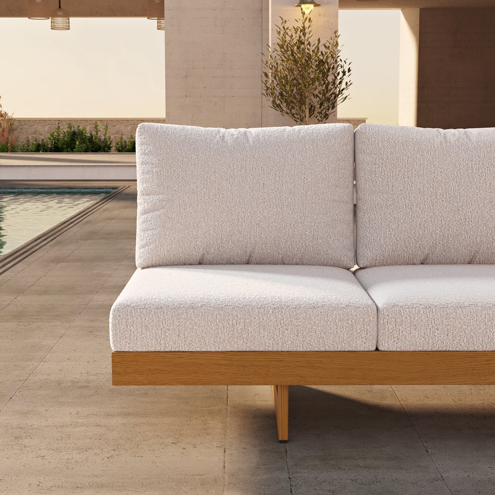 Tevara 4-Piece Outdoor Sintered Stone & Aluminium Modular Sofa Set with Coffee Table window image