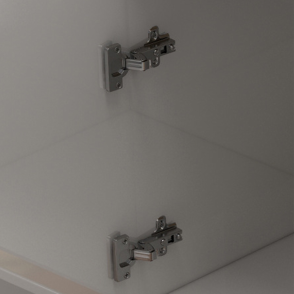 Minimalist White TV Stand Media Console with 2 Drawers & 2 Doors in Small window image