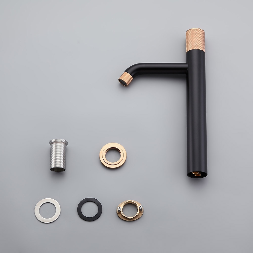 Robinet de lavabo de salle de bain monobloc classique en laiton Asow image de fenêtre