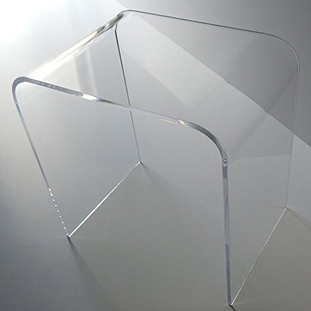 Acrylic Rectangular Clear End Table Simple Small Table Modern Side Table window image