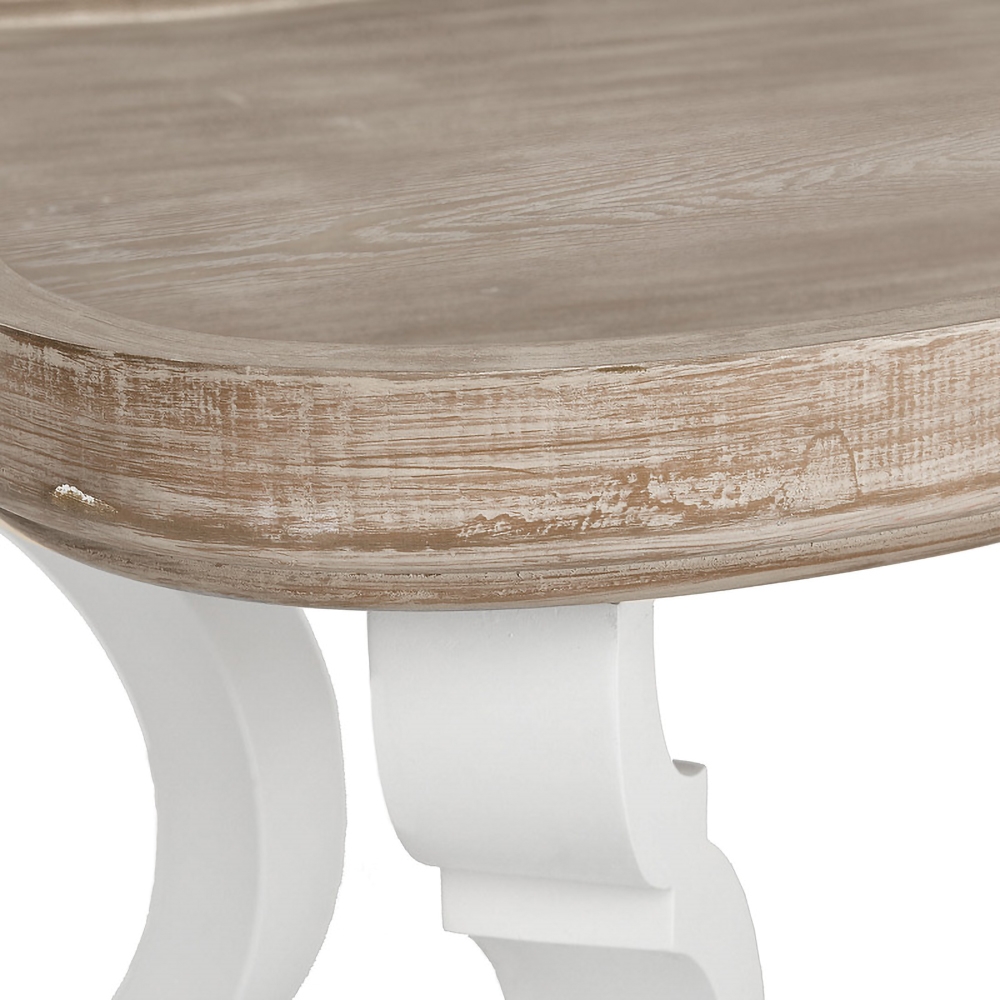 Rustic Retro Coffee Table with Storage Shelf Tray Top MDF window image