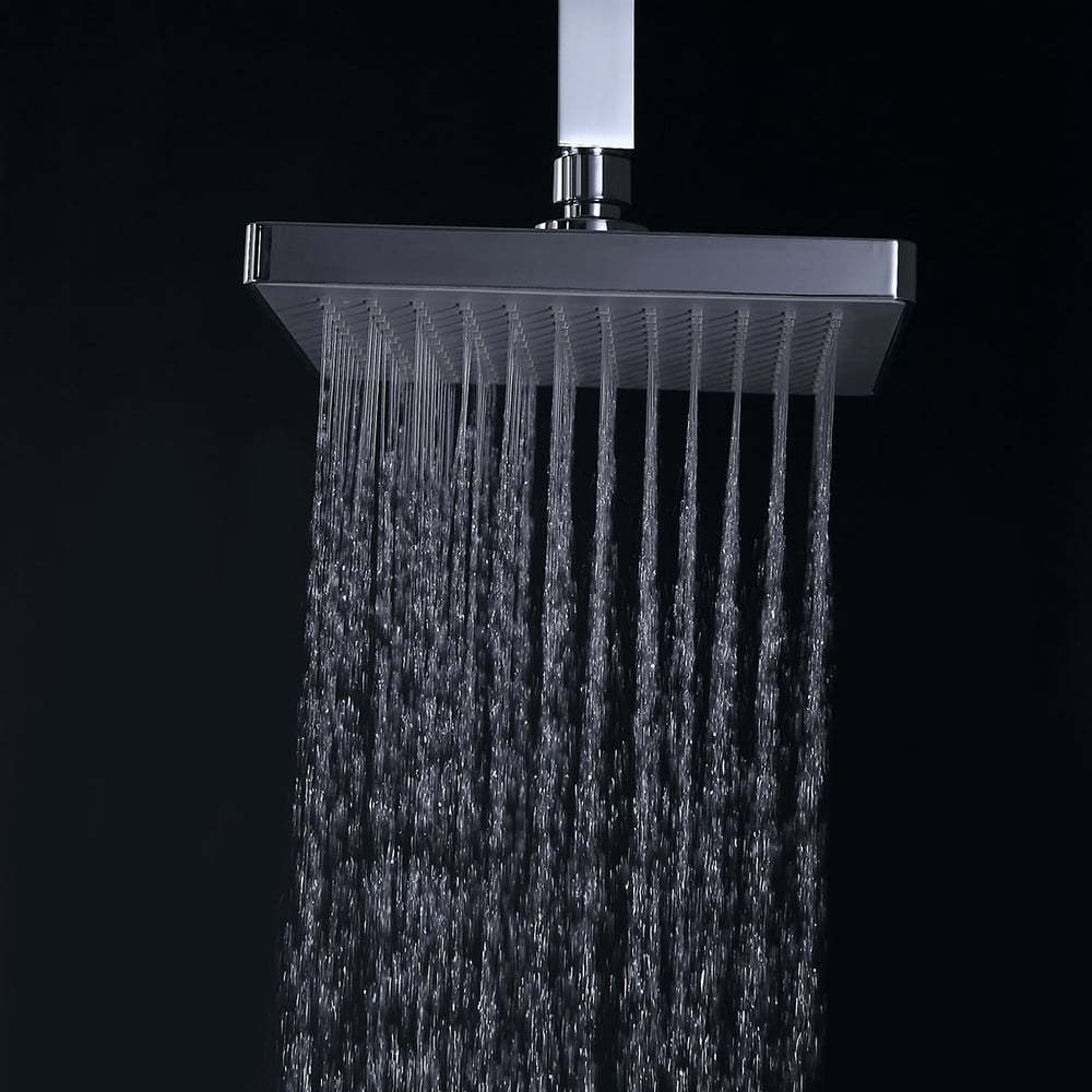 Dree Modern ABS Ceiling Mounted Rain Shower Head & Hand Shower Set Single Handle Brass in Polished Chrome window image