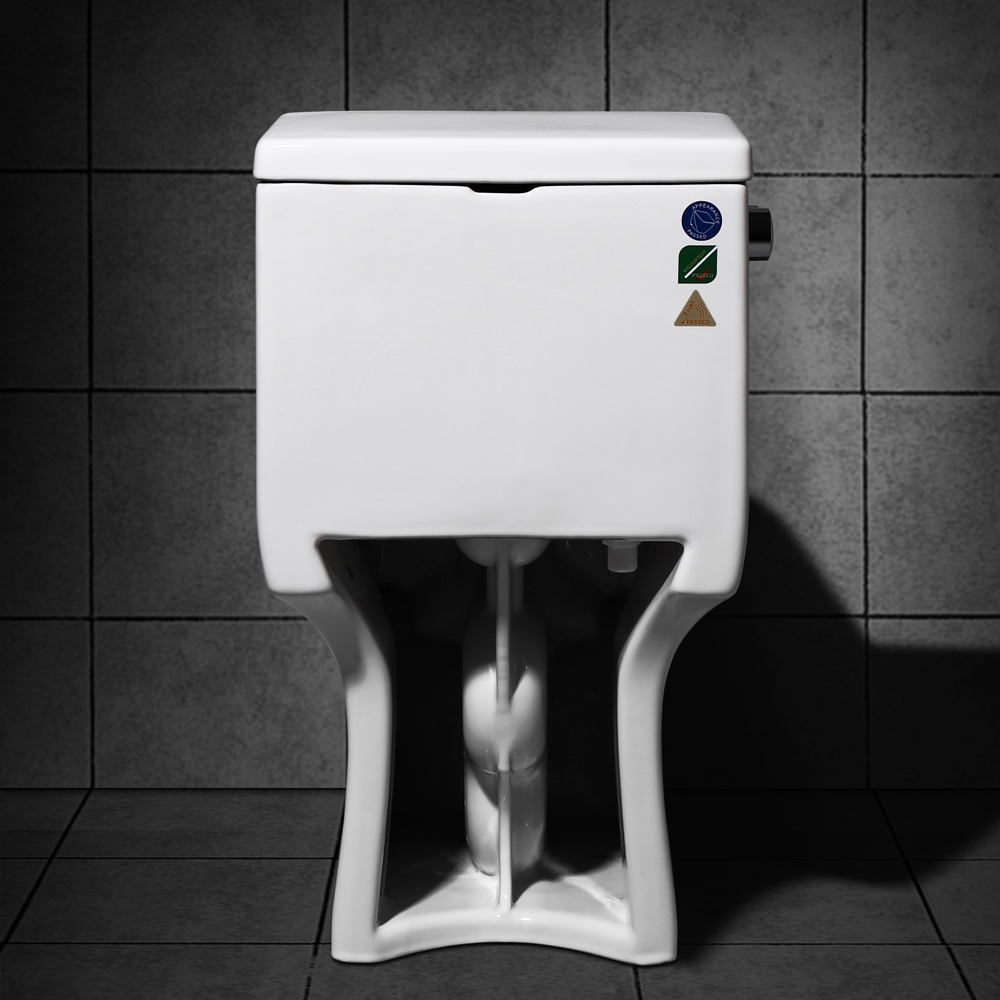 Modern One-Piece Single Flush 1.28 GPF Elongated Siphonic Toilet in White with Soft-Close Seat & Lid window image