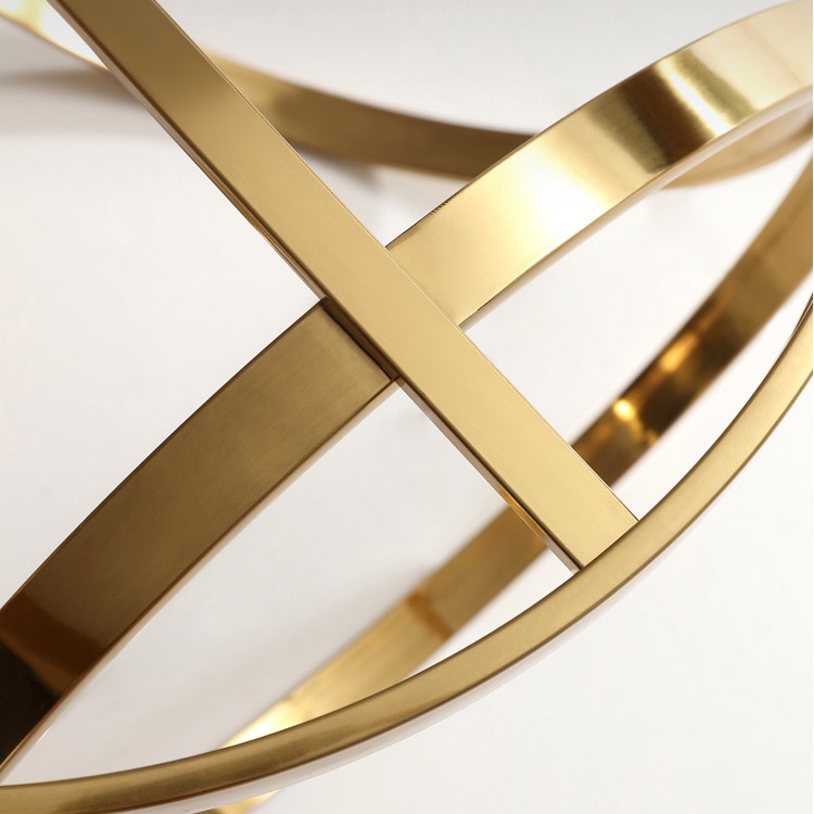 Marble End Table Modern Faux Marble Round Side Table Gold Stainless Steel window image