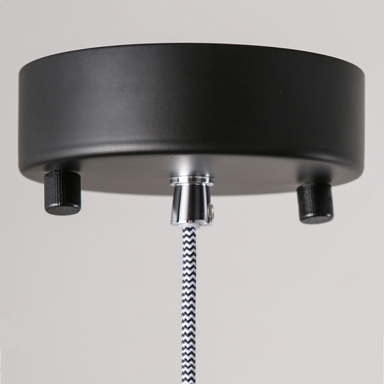 Contemporary Single Light Hanging Pendant Light Fixture in Black window image