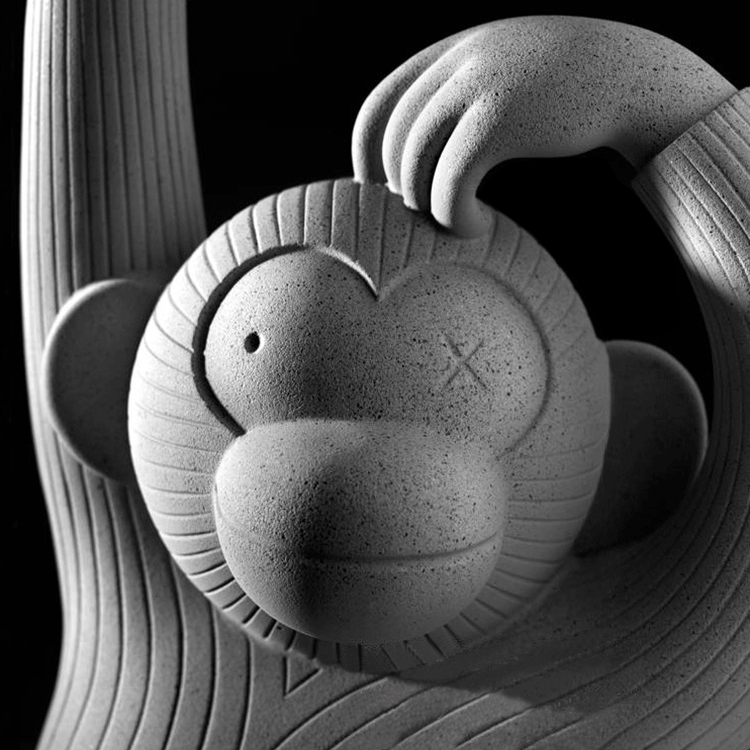 Modern Lovely 20" Side Table Gray Round End Table with Tray Monkey Side Table window image