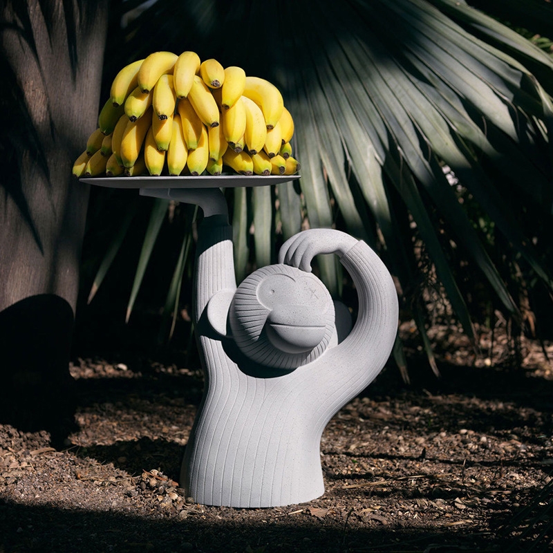 Moderne mooie 20 „bijzettafel witte ronde bijzettafel met dienblad aap bijzettafel Vensterafbeelding