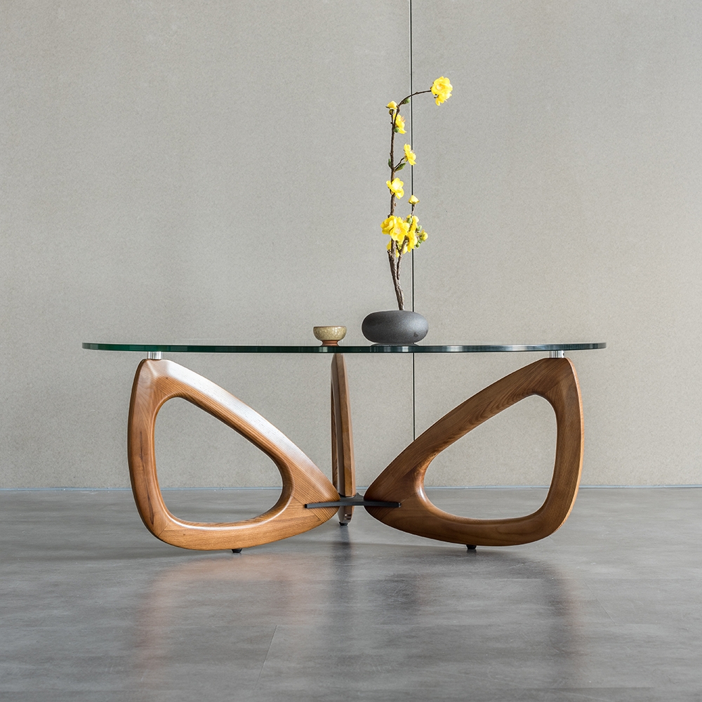 Modern Coffee Table with Tempered Glass Top window image