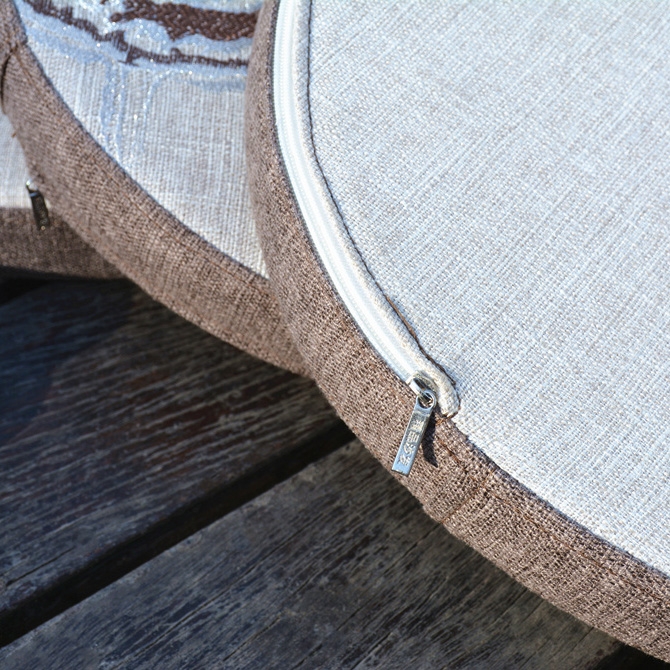 Cottage Round Chair Cushion Embroidered Seat Cushion Indoor/Outdoor Jacquard Chair Pad Style C window image