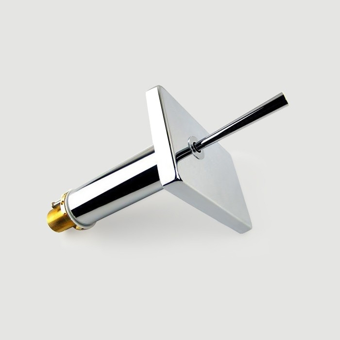 Waterfall Single Handle Chrome Bathroom Sink Faucet Solid Brass window image