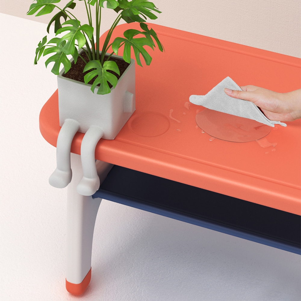 Kids Play Table and Chair 2 Chairs Set Plastic window image