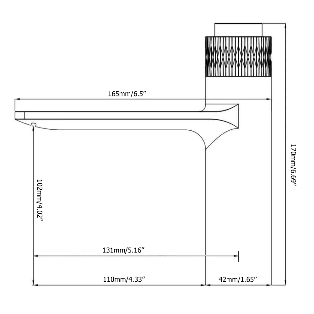 Waterfall Single Hole Bathroom Sink Faucet Solid Brass Push Button Polished Chrome window image