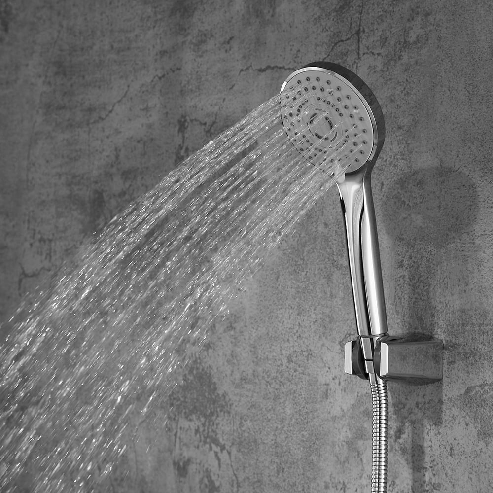 Brewst Wall Mounted Rain Shower Head & Handshower Set in Polished Chrome Valve Included window image