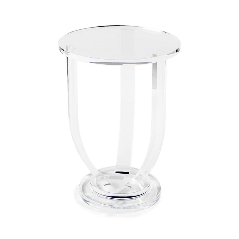 Modern Clear Round End Table Acrylic Side Table window image