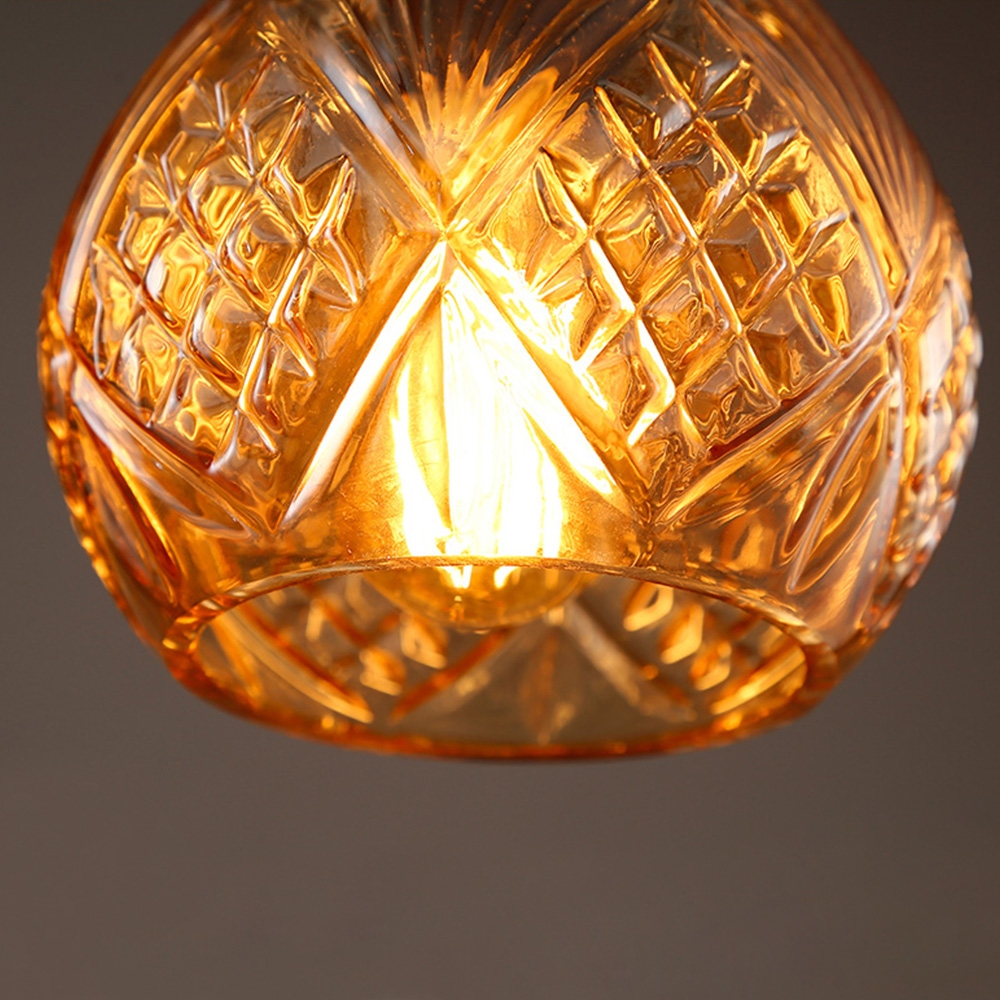 Gloria Vintage Decanter Amber Bottle Pendant Light with Adjustable Cable window image