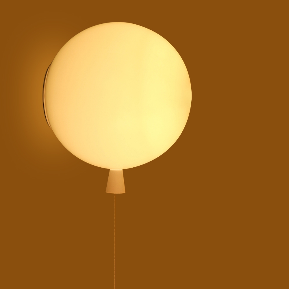 Story Coloré Moderne Ballon Petit Applique Mural 1-Ampoule Blanc image de fenêtre