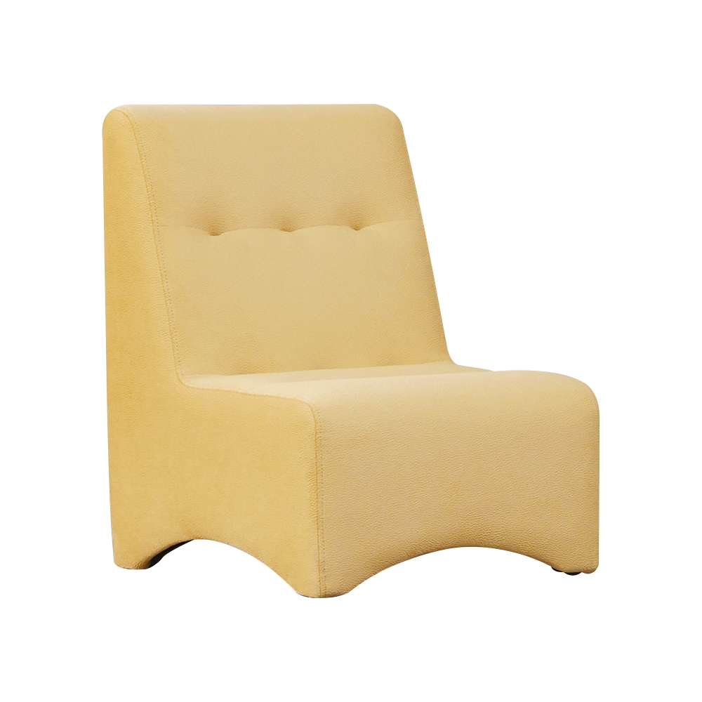 Yellow Upholstered Kids Chair Lounge Chair Leath-Aire Upholstery window image