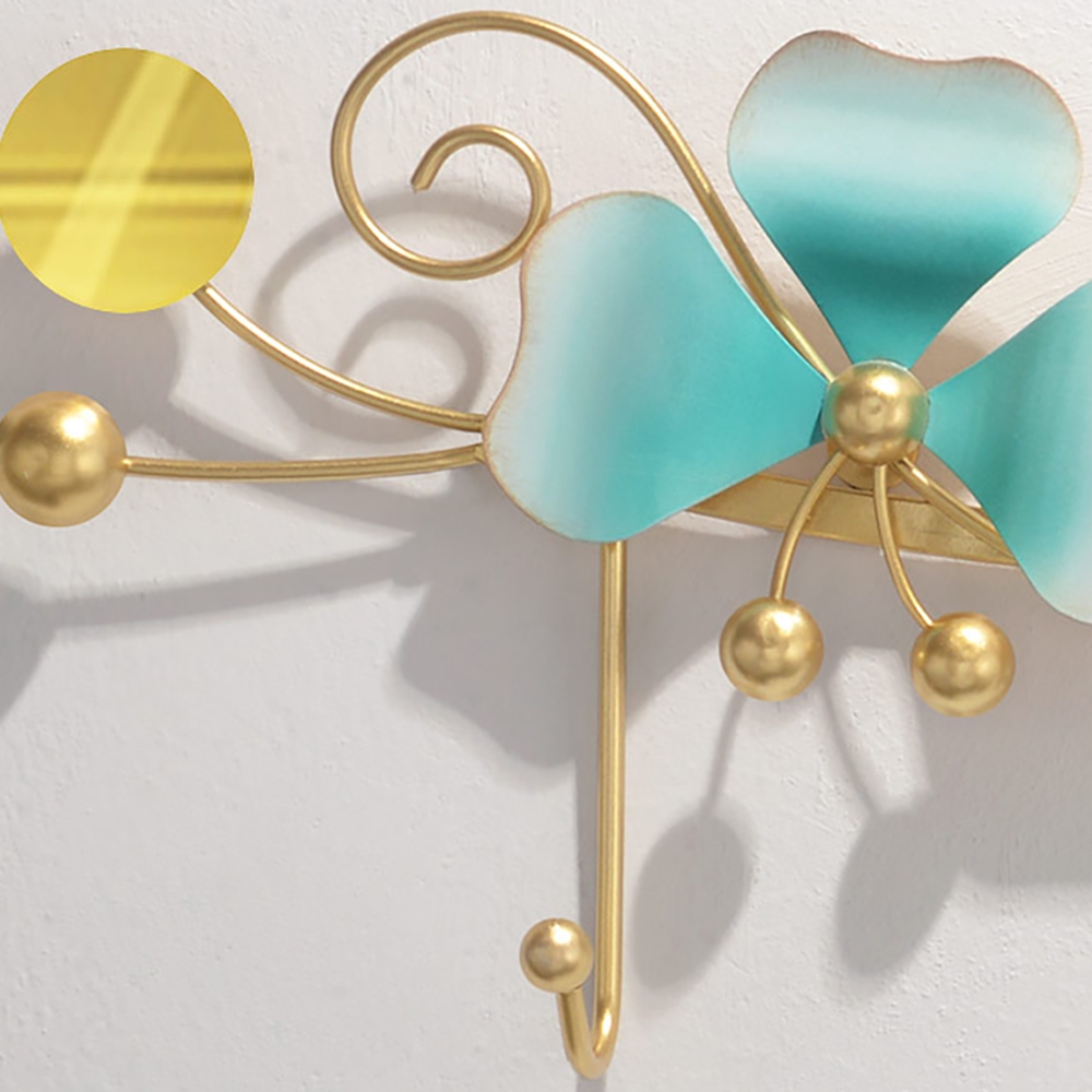 Porte-manteau mural contemporain Clover en métal avec 4 crochets image de fenêtre