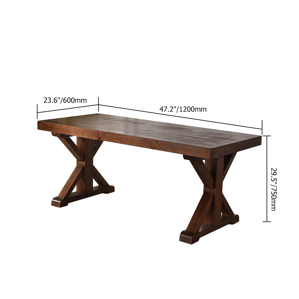 47.2" Rectangular Modern Dining Table Wooden Table for Dinner window image