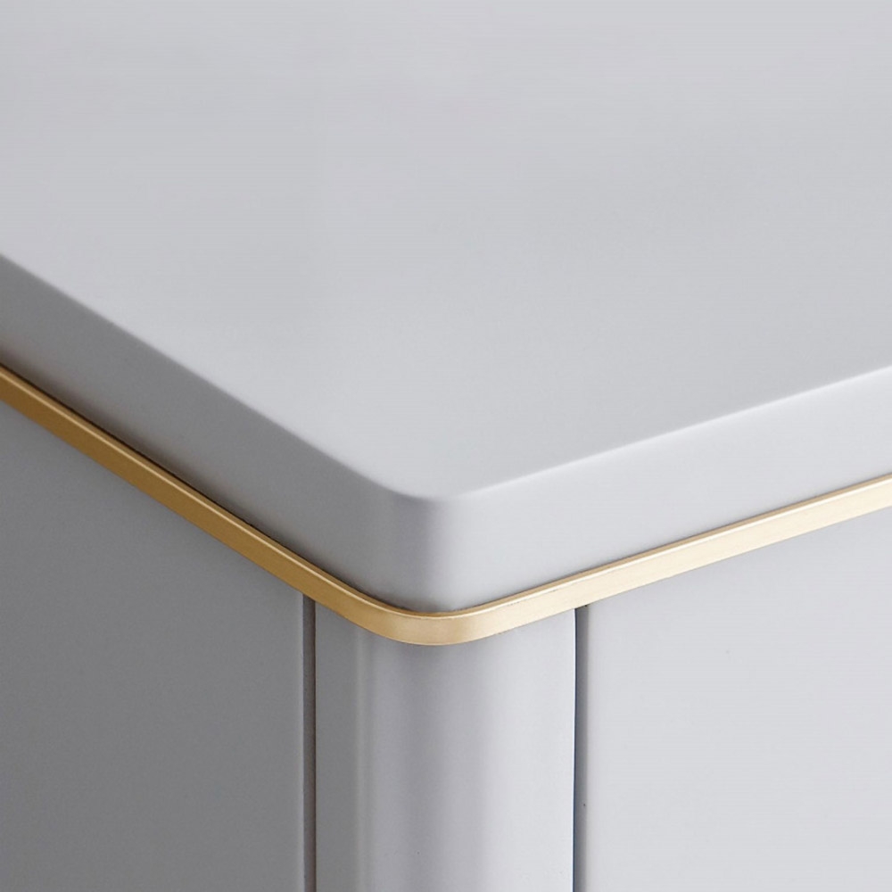 1500mm Grey Cabinet Bedroom Dresser with 9 Drawers in Gold window image