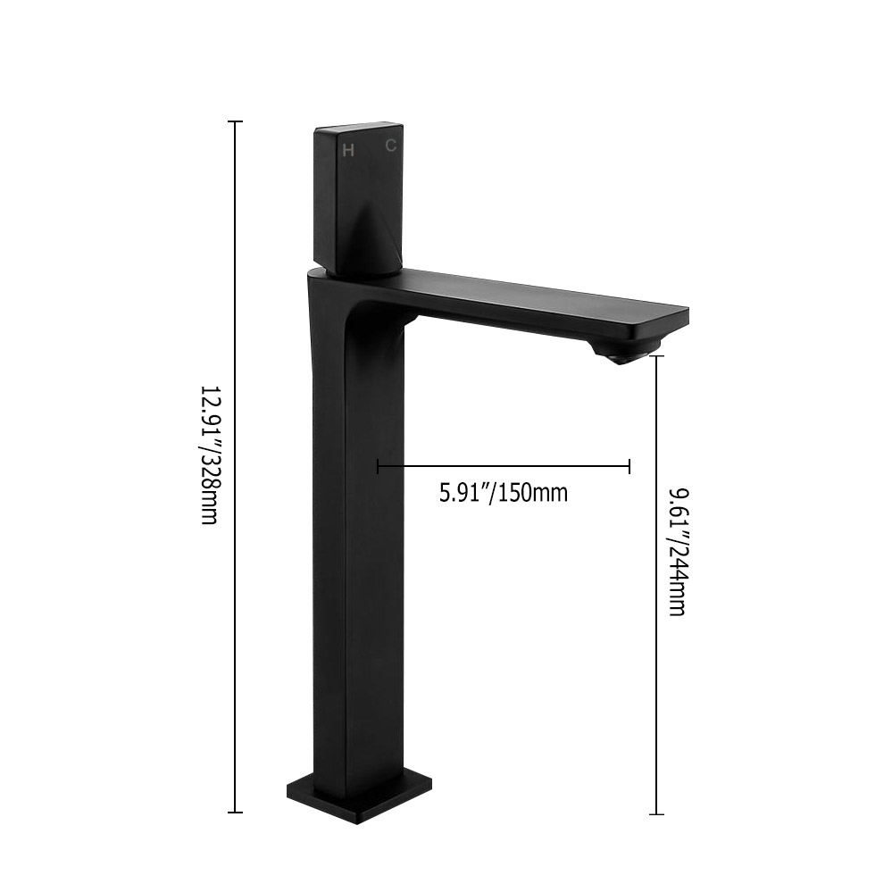 Utop Robinet Moderne Monobloc 1-Poignée Mitigeur de Lavabo de Salle de Bains en Laiton Massif image de fenêtre