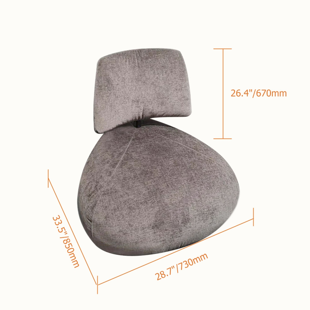 Grey Velvet Accent Chair Modern Upholstered Armless Chair window image