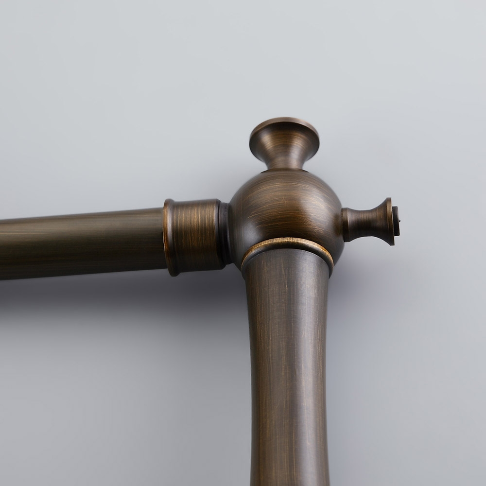 Chester Classic Antique Brass Widespread Bathroom Sink Faucet Victorian Spout Double Handle