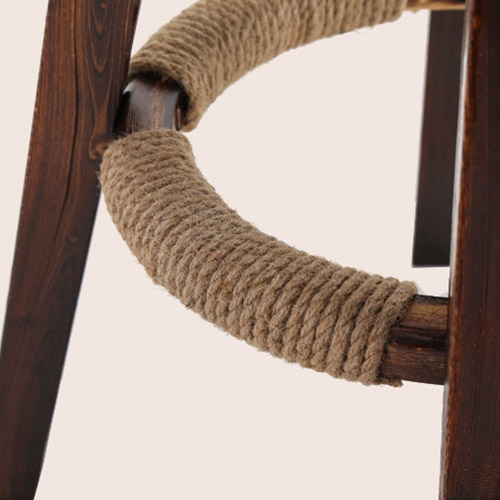 Retro Rustic Swivel Bar Stool Leather Wood Bar Stool with Back Round Nail Heads Seat Cushion in Wine window image