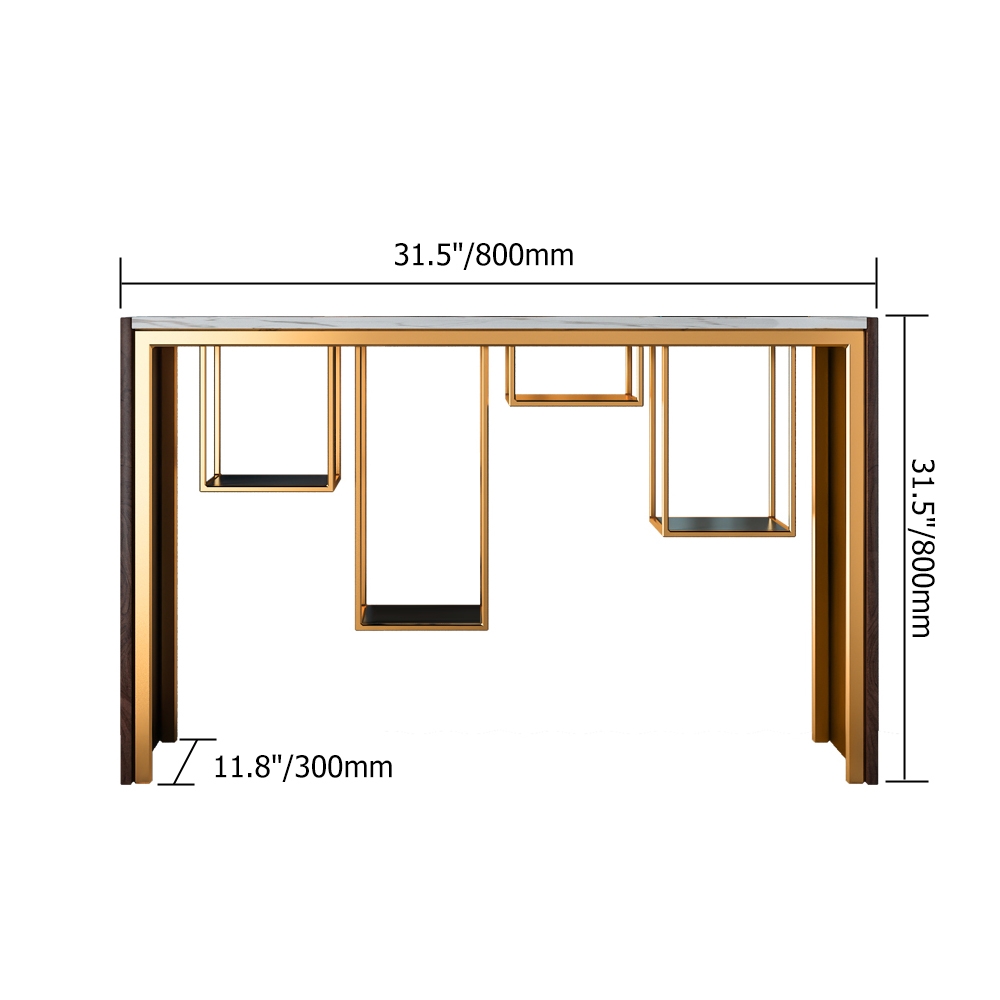 Modern Rectangular Console Table with Storage Entryway Table window image