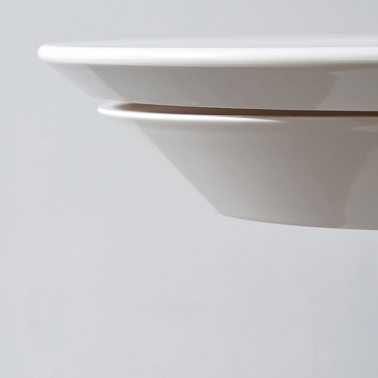 Modern Minimalist C Side Table with Tray 20" White Side Table with Storage & Rotatable Top window image