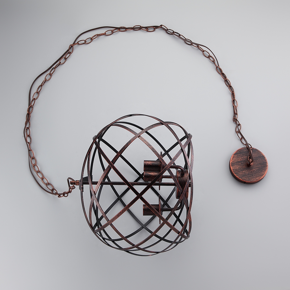 Industriële Loft Geometrische 3-licht Globe kroonluchter Antieke koperen kaars stijl kroonluchter Vensterafbeelding