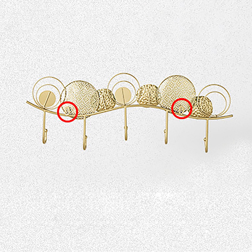 Contemporary Decorative Entryway Wall Mounted Coat Rack with  Set of 2 window image