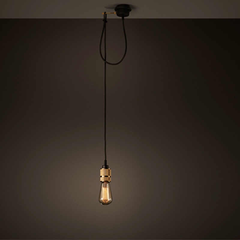 Vintage Suspension Éclairage Suspendu Ampoule Edison Accroché 1-Ampoule Prise de Laiton image de fenêtre