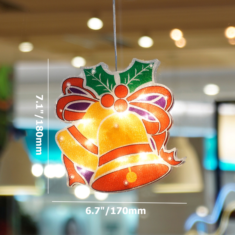 Colorful 5-Piece Christmas Themed Window Lights Battery Powered LED Christmas Decoration window image