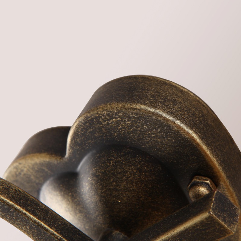 Seren Classic Style Single-Light Indoor Wall Sconce Golden Teak Glass Shaded Wall Lamp window image