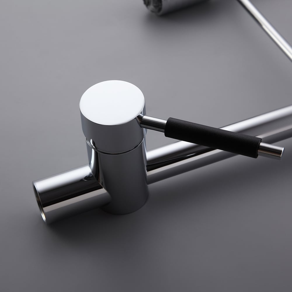 Trins LED Single-Handle Commercial Spring Kitchen Sink Faucet with Pull Down Spray Chrome window image